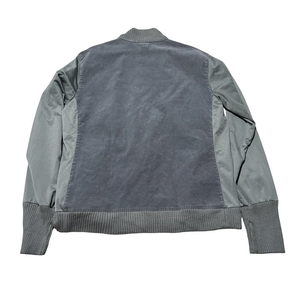 Puma Men's Corduroy Full Zip Track Jacket Gray Size XXL 25 x 31